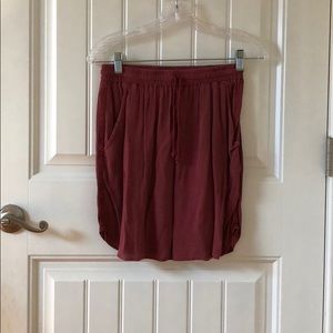 Casual Red Anthropologie Skirt